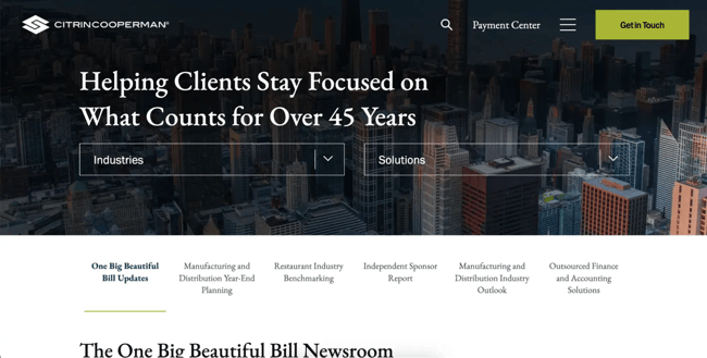 website home page design,  citrincooperman
