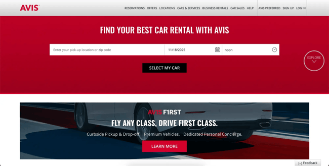 website home page design, avis