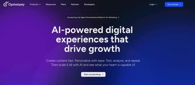 website personalization, optimizely