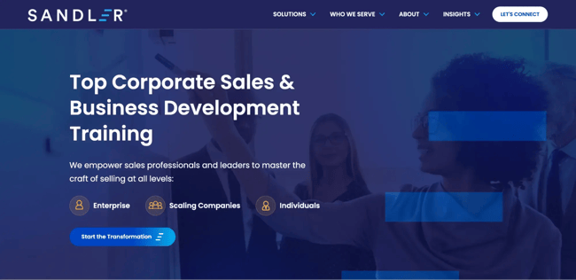 website personalization, sandler