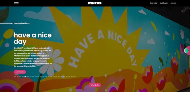 website carousel examples: muros