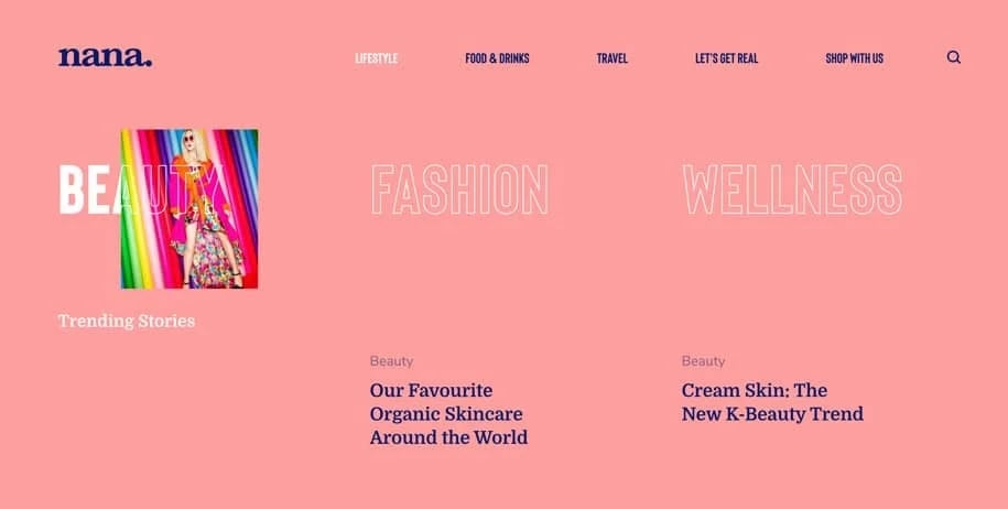 example of the Your Pink, Bittersweet, and Alizarin Crimson website color scheme