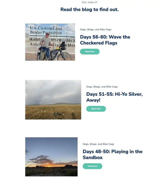 building my first website:  a blog rss feed with blog post titles and images