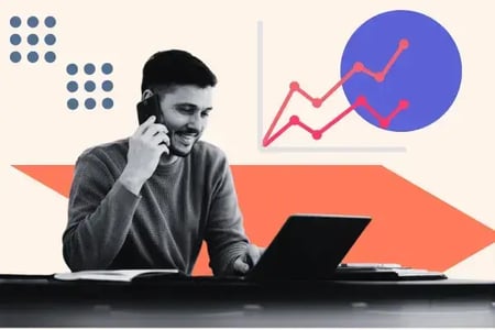 person using a website monitoring tool on a laptop