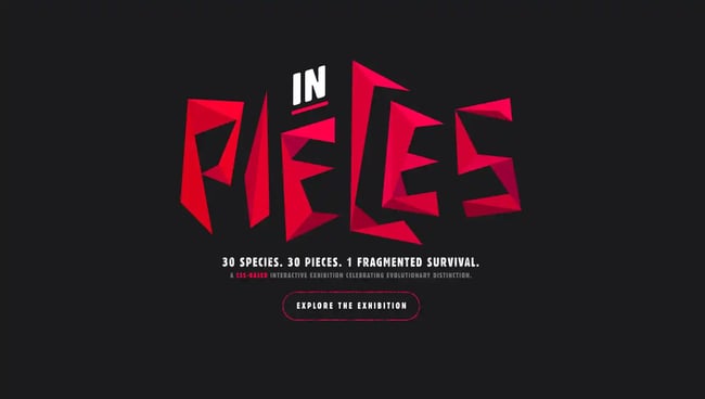 Species in Pieces website animation example