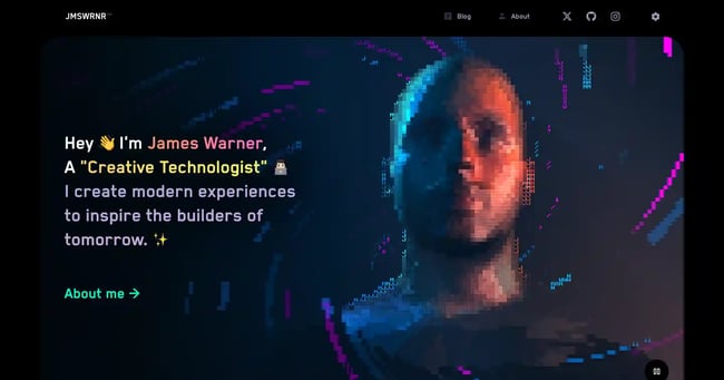 James Warner website animation example