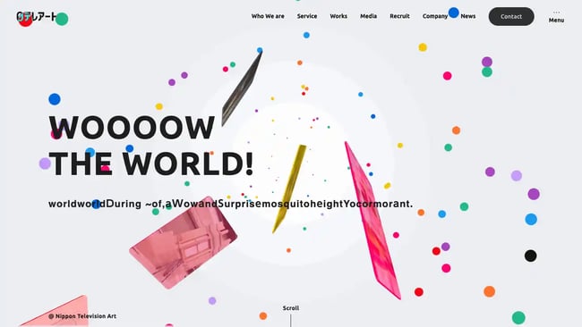 NTV Art website animation example