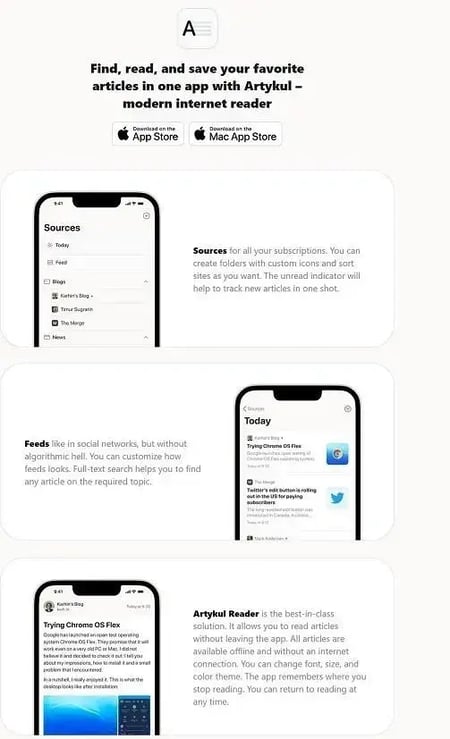 types of website layouts, Artykul uses the z-style layout