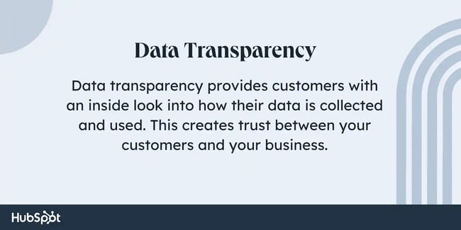 what is data transparency, data transparency provides customers with an inside look into how their data is collected and used