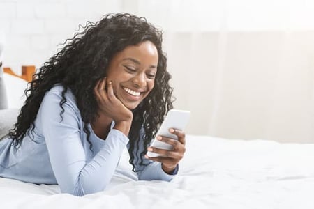 A woman Googles 