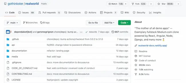 What is GitHub used for example: Repository