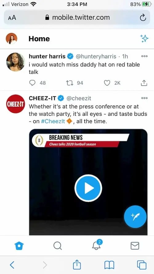 Twitter web app example