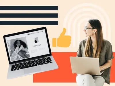 woman thinking about what makes a good website