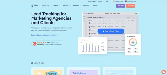 whatconverts attribution tool for call tracking and lead management