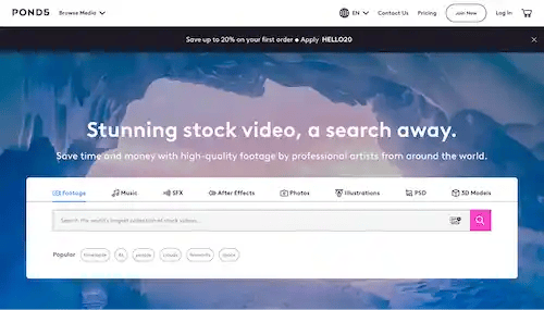 where to find royalty free music, pond5