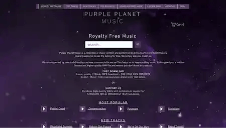 where to find royalty free music, purple planet