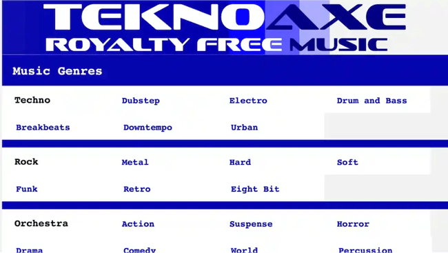 where to find royalty free music, teknoaxe