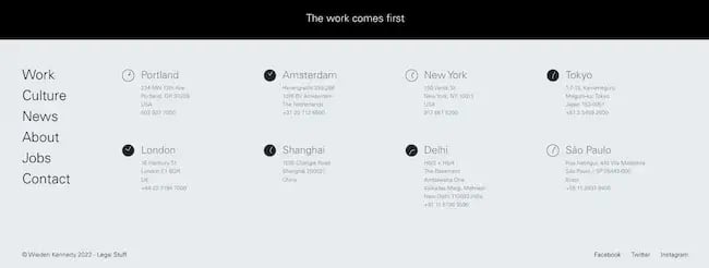 Law of Proximity example: Wieden+Kennedy