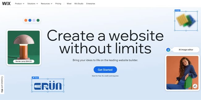 wix , squarespace alternatives