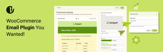 screenshot of the woocommerce email plugin virfice