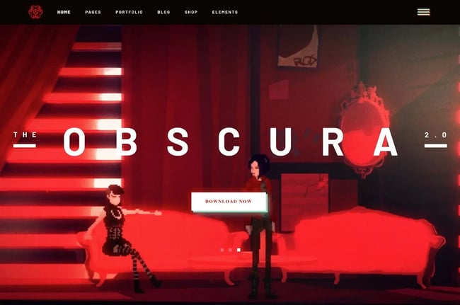 Video game WordPress theme, Entropia
