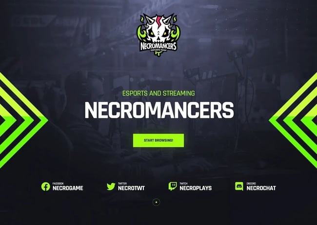 Video game WordPress theme, Necromancers