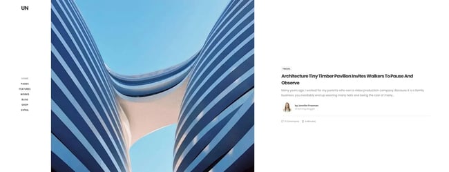 a demo of the WordPress tech blog theme Uncode
