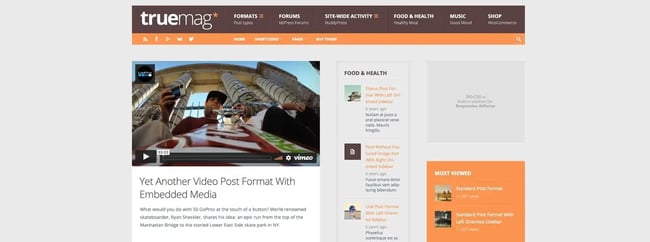 a demo of the WordPress tech blog theme Truemag