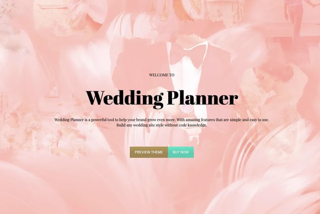 wordpress themes, wedding planner