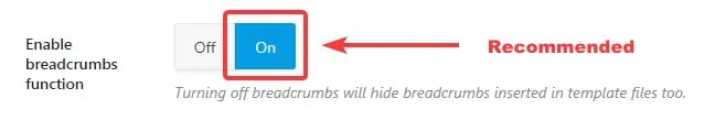 Enabling WordPress breadcrumbs in Rank Math plugin