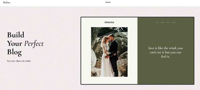 wordpress food blog themes, Malina