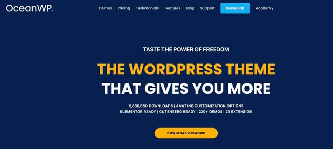 wordpress food blog themes free, Ocean WP