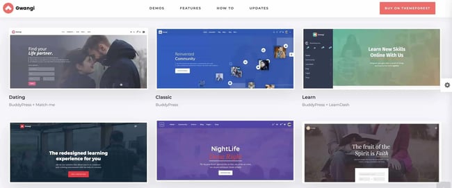 WordPress membership themes: Gwangi 