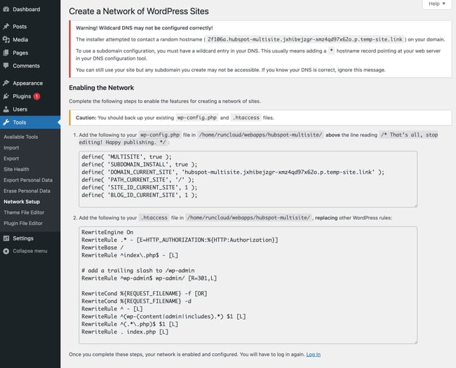 WordPress multisite domain mapping: Add code 