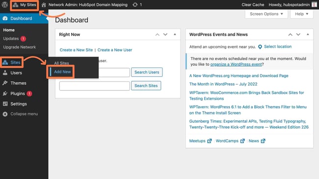 WordPress multisite domain mapping