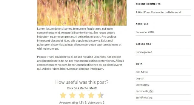 best wordpress plugins for bloggers: rate my post