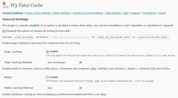 best wordpress plugins for marketers: W3 Total Cache