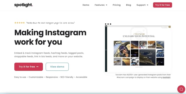 WordPress social sharing plugin: Spotlight