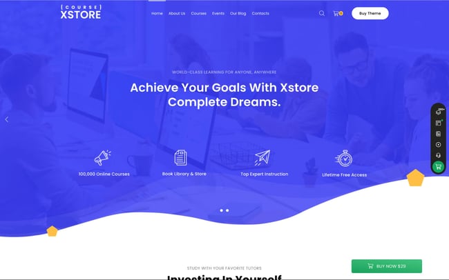 demo page for the wordpress digital downloads theme xstore