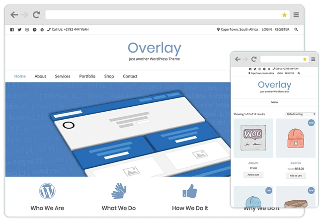 wordpress theme, overlay