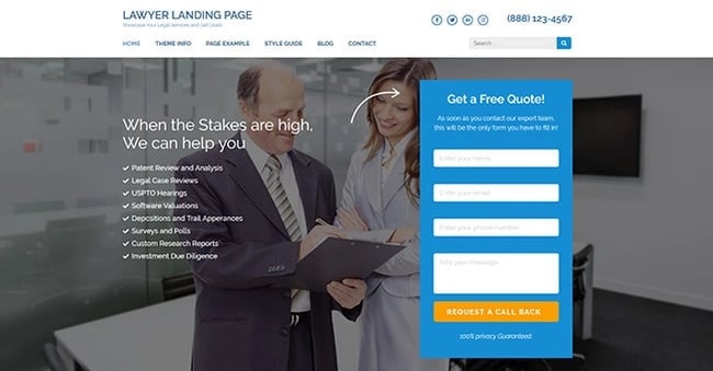 word press theme, lawyer