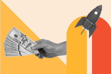 WordPress VIP: Person handing over money with a rocket