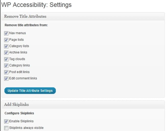 WP Accessibility Settings