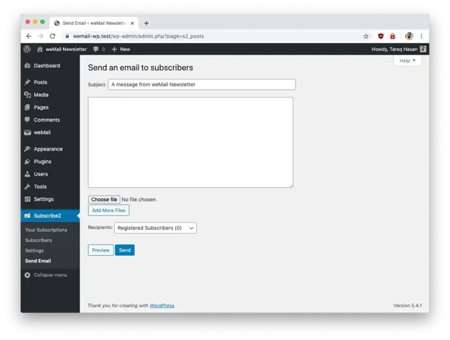 best wordpress email plugins, Subscribe2