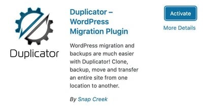 an example of a plugin result in the add plugins page in the wordpress dashboard