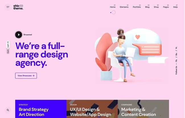 best Wordpress portfolio themes, Ohio