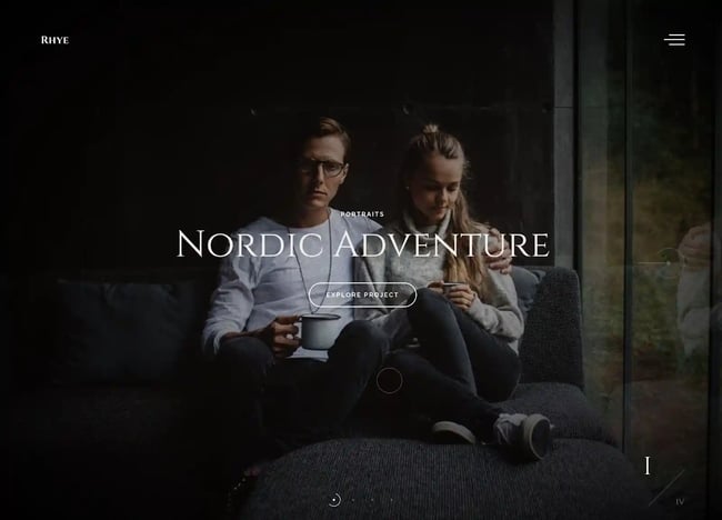 best Wordpress portfolio themes, Rhye