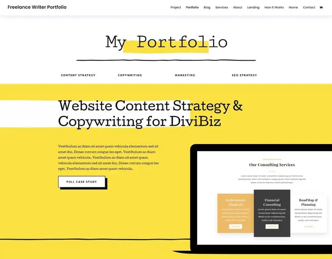 best Wordpress portfolio themes, Divi