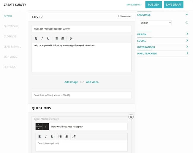 The Opinion Stage WordPress survey plugin interface
