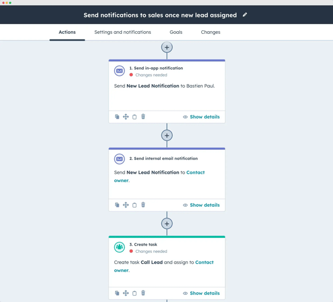 workflow automation for small business using HubSpot